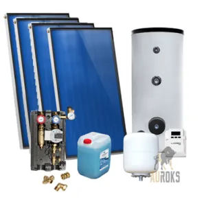 SUNEX PAKIET INSTALACJI SOLARNEJ 4 x KOLEKTOR AMX 2.0 + ZASOBNIK 400L  