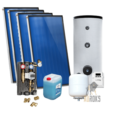 SUNEX PAKIET INSTALACJI SOLARNEJ 4 x KOLEKTOR AMX 2.0 + ZASOBNIK 400L