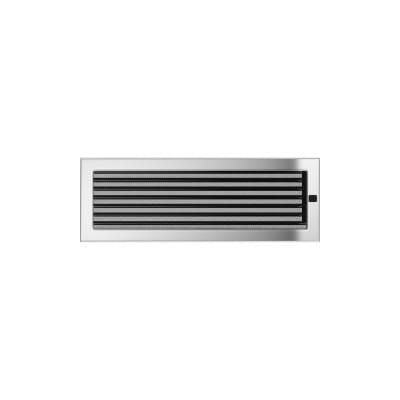 KRATKI KRATKA KOMINKOWA PROSTOKĄTNA NIKLOWANA Z ŻALUZJĄ 170X490 MM