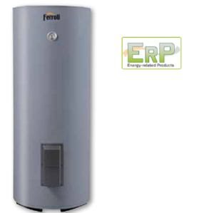 FERROLI ECOUNIT F 200-1C ZASOBNIK C.W.U. Z DUŻĄ WĘŻOWNICĄ SPIRALNĄ 2 M2 DO POMP CIEPŁA 200 L GRL4110A