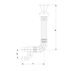 SONNIGER SYSTEM KOMINOWY TYP C-23 WSPÓŁOSIOWY TYLNO-PIONOWY FI 80/125 GA0020