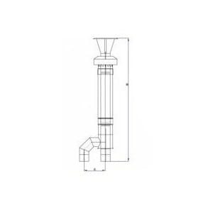 SONNIGER SYSTEM KOMINOWY TYP C-33 WSPÓŁOSIOWY PIONOWY FI 80/125 GA0018