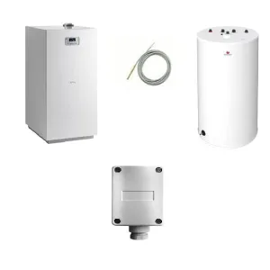 SAUNIER DUVAL PAKIET KOCIOŁ JEDNOFUNKCYJNY NIEDŹWIEDŹ CONDENS 25 KKS 7,5 - 25 KW + ZASOBNIK FE 120/6 BM + CZUJNIK NTC + ADAPTER SPALIN 0010024928