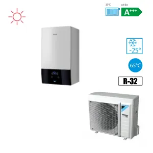 DAIKIN ALTHERMA 3 R W POMPA CIEPŁA TYPU SPLIT 4 KW ERGA04EV/EHBH04E6V - TYLKO GRZANIE (jedn. wew. wisząca, grzałka 6kW)