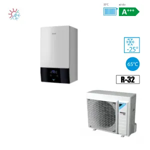 DAIKIN ALTHERMA 3 R W POMPA CIEPŁA TYPU SPLIT 4 KW ERGA04EV/EHBX04E6V - GRZANIE I CHŁODZENIE (jedn. wew. wisząca, grzałka 6kW)