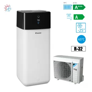 DAIKIN ALTHERMA 3 R ECH2O POMPA CIEPŁA 8 KW ERGA08EV/EHSX08P30E (300l bufor z nierdzewną przepływową wężownicą CWU, wyjście solarne typu drain back, grzałka 9kW)