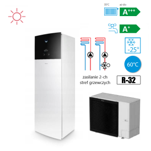 DAIKIN ALTHERMA 3RF 1fz POMPA CIEPŁA TYPU ALL IN ONE 16 KW ERLA16DV3/EBVZ16S18D6V - GRZANIE (180 L zint. zas. C.W.U oraz grzałka 6kW, obsługa 2-stref) 