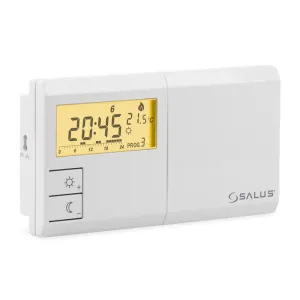 SALUS PRZEWODOWY, TYGODNIOWY REGULATOR TEMPERATURY ZASILANY BATERYJNIE 091FLV2