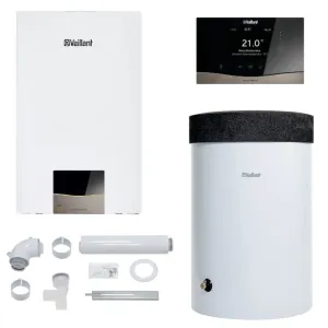 VAILLANT PAKIET KOCIOŁ VC 20CS/1-7 ECOTEC EXCLUSIVE + ZASOBNIK VIH R 120/6 M + REGULATOR VRC 720 SENSOCOMFORT + ZESTAW DO SZACHTU + ZESTAW PODŁ. 0010038079