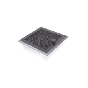 KRATKA KOMINKOWA Z ŻALUZJĄ GRAFIT 16x16CM 