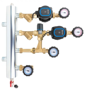 AFRISO BPS 901 ZESTAW MIESZAJĄCY ZE SPRZĘGŁEM HYDRAULICZNYM CZŁON BEZ MIESZANIA I Z ZAWOREM TERMOSTATYCZNYM ATM, POMPY AFRISO APH160 - 90 901 20