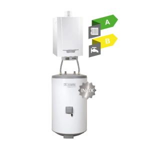 DE DIETRICH MCR3 EVO 24T/AP125S JEDNOFUNKCYJNY WISZĄCY GAZOWY KOCIOŁ KONDENSACYJNY W PAKIECIE Z NIERDZEWNYM ZASOBNIKIEM C.W.U. 125 L 7716670125AP