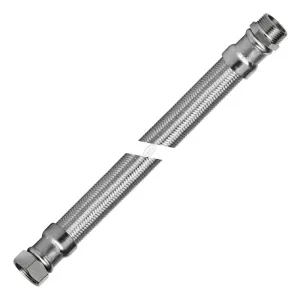 VERO TERA (DN25) WĄŻ STALOWY W OPLOCIE NIERDZEWNYM NAKRĘTNO -  WKRĘTNY (GWxGZ) 1" X 1" 60 CM T60NW