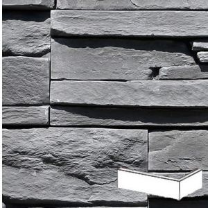 STEGU KAMIEŃ DEKORACYJNY PŁYTKA  KĄTOWA GRENADA 5 GRAPHITE  15x32:5x11,7CM  OPK. 0,58 MB 