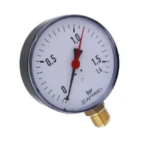 AFRISO RF100 MANOMETR RADIALNY 0-1,6 BAR 63 610 (fi 100mm; G1/2"; kl. 2,5) 