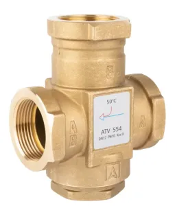 AFRISO ATV 554 TEMPERATUROWY ZAWÓR ZABEZPIECZAJĄCY POWRÓT KOTŁA 16 554 10 (DN32, Rp1 1/4", kvs 9, 50°C)