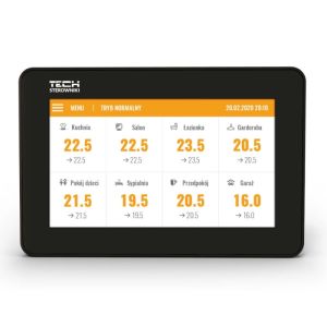 TECH M-8N BEZPRZEWODOWY PANEL KONTROLNY DO LISTWY L-8E CZARNY 230 V (MONTAŻ PODTYNKOWY)