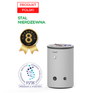 VASTI 100 L NIERDZEWNY ZASOBNIK C.W.U. Z 1 WĘŻOWNICĄ I KRÓĆCAMI OD GÓRY (VS-P-WKG-100-1W-B) 