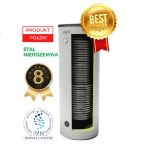 VASTI NIERDZEWNY ZASOBNIK C.W.U. DO POMP CIEPŁA  300 L Z 2 WĘŻOWNICAMI 3,1/1,3 M2 VSP-ZN-300-PC