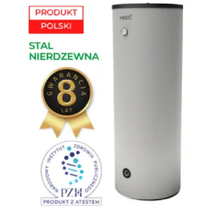 VASTI 200 L NIERDZEWNY ZASOBNIK C.W.U. Z 1 WĘŻOWNICĄ (VS-P-WYM-200-1W-C) 