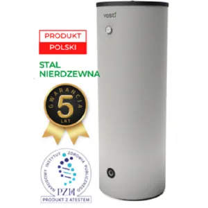 VASTI 500 L NIERDZEWNY ZASOBNIK C.W.U. Z 1 WĘŻOWNICĄ (VS-P-WYM-500-1W-C)