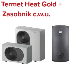 TERMET PAKIET POMPA CIEPŁA HEAT GOLD 12 DC + ZASOBNIK C.W.U  300 L WPZ9901 00 00 00-3 - AUTORYZOWANY DYSTRYBUTOR !!! 