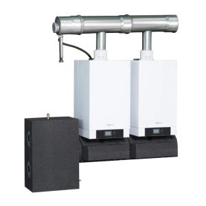 VIESSMANN KASKADA 2X VITODENS 200-W O ŁĄCZNEJ MOCY 198 KW Z RAMĄ MONTAŻOWĄ STOJĄCĄ B2HAI54