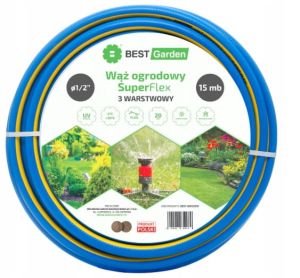 WĄŻ OGRODOWY 1/2” 15m SUPER FLEX BEST GARDEN