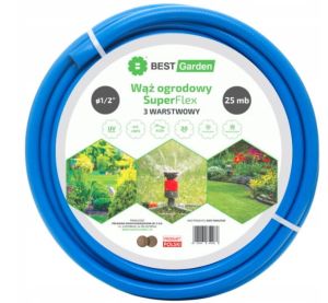WĄŻ OGRODOWY 1/2” 25m SUPER FLEX BEST GARDEN