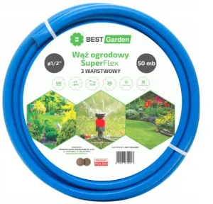 WĄŻ OGRODOWY 1/2” 50m SUPER FLEX BEST GARDEN