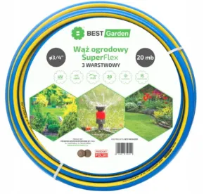 WĄŻ OGRODOWY 3/4” 20m SUPER FLEX BEST GARDEN