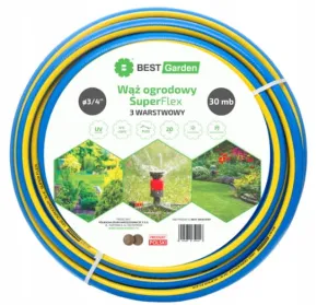 WĄŻ OGRODOWY 3/4” 30m SUPER FLEX BEST GARDEN