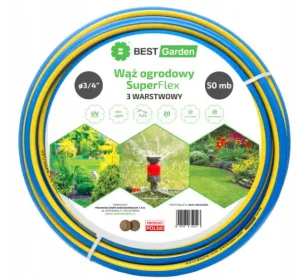 WĄŻ OGRODOWY 3/4” 50m SUPER FLEX BEST GARDEN