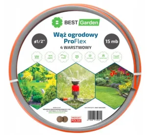 WĄŻ OGRODOWY 1/2” 15m PRO FLEX BEST GARDEN