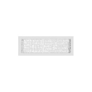 KRATKI KRATKA KOMINKOWA ABC BIAŁA 170X490 MM