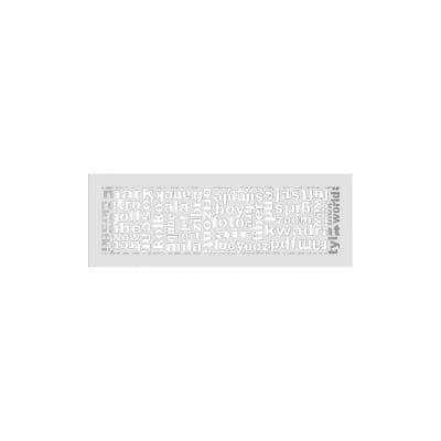 KRATKI KRATKA KOMINKOWA ABC BIAŁA 170X490 MM