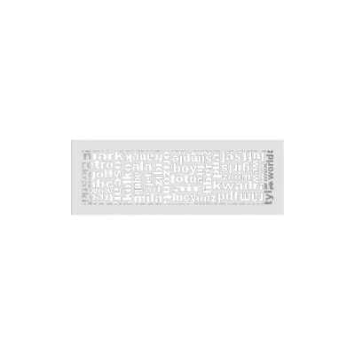 KRATKI KRATKA KOMINKOWA ABC BIAŁA 170X490 MM