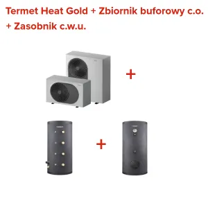 TERMET PAKIET POMPA CIEPŁA HEAT GOLD 9 DC + BUFOR 100L + ZAS. C.W.U 200L  WPB9900 00 00 00-2 - AUTORYZOWANY DYSTRYBUTOR !!! 