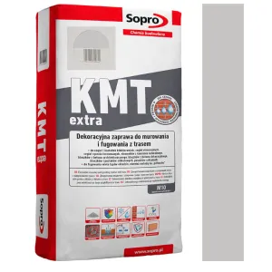 SOPRO KMT EXTRA 285 16 KOLOR JASNOSZARY - DEKORACYJNA ZAPRAWA DO MUROWANIA I FUGOWANIA Z TRASEM 25 KG