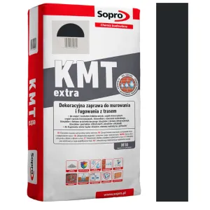 SOPRO KMT EXTRA 286 66 KOLOR ANTRACYT - DEKORACYJNA ZAPRAWA DO MUROWANIA I FUGOWANIA Z TRASEM 25 KG