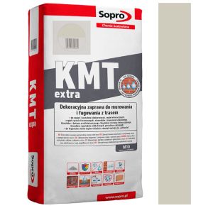 SOPRO KMT EXTRA 289 KOLOR ALABASTROWY BIAŁY - DEKORACYJNA ZAPRAWA DO MUROWANIA I FUGOWANIA Z TRASEM 25 KG