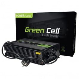 GREEN CELL ZESTAW PRZETWORNICA 12V->230V 300W/600W CZYSTY SINUS + AKUMULATOR AGM ULTRACELL 12V 100Ah