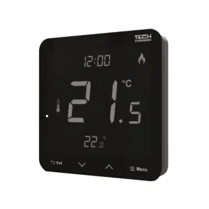 TECH CZARNY PRZEWODOWY REGULATOR POKOJOWY R-12S DEDYKOWANY DO SERII X