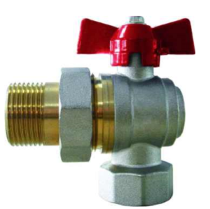 GOSHE ZAWÓR KULOWY KĄTOWY 1/2" WZ MOTYL ZE ŚRUBUNKIEM 0200.340