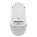 BALNEO LUNA MISKA PODWIESZANA WC RIMLESS BEZ KOŁNIERZA Z DESKĄ WOLNOOPADAJĄCĄ Z DUROPLASTU - BIAŁA