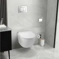 BALNEO LUNA MISKA PODWIESZANA WC RIMLESS BEZ KOŁNIERZA Z DESKĄ WOLNOOPADAJĄCĄ Z DUROPLASTU - BIAŁA