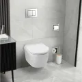 BALNEO LUXA MISKA PODWIESZANA WC RIMLESS BEZ KOŁNIERZA Z DESKĄ WOLNOOPADAJĄCĄ Z DUROPLASTU - BIAŁA