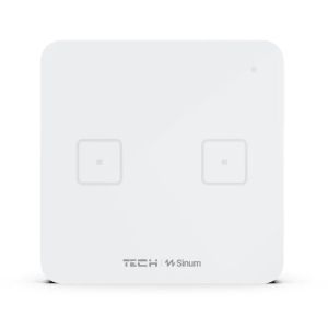 TECH SINUM DWUPOLOWY DOTYKOWY SZKLANY WŁĄCZNIK WS-02 BIAŁY (KOMUNIKACJA BEZPRZEWODOWA WTP)