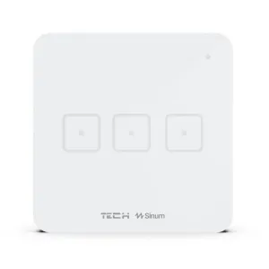 TECH SINUM TRÓJPOLOWY DOTYKOWY SZKLANY WŁĄCZNIK WS-03 BIAŁY (KOMUNIKACJA BEZPRZEWODOWA WTP)