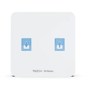 TECH SINUM DWUPOLOWY DOTYKOWY SZKLANY WŁĄCZNIK ROLET WZ-02 BIAŁY (KOMUNIKACJA BEZPRZEWODOWA WTP)